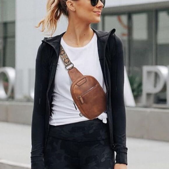 Leather Cross Body Sling Bag - Picture 1 of 5